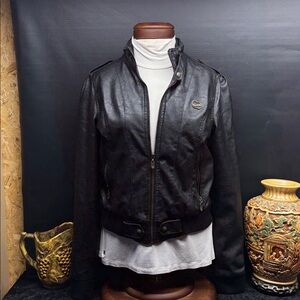 Apple Bottoms Gray Leather Look Jacket